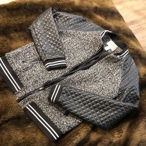 Vegan Leather Varsity Jacket